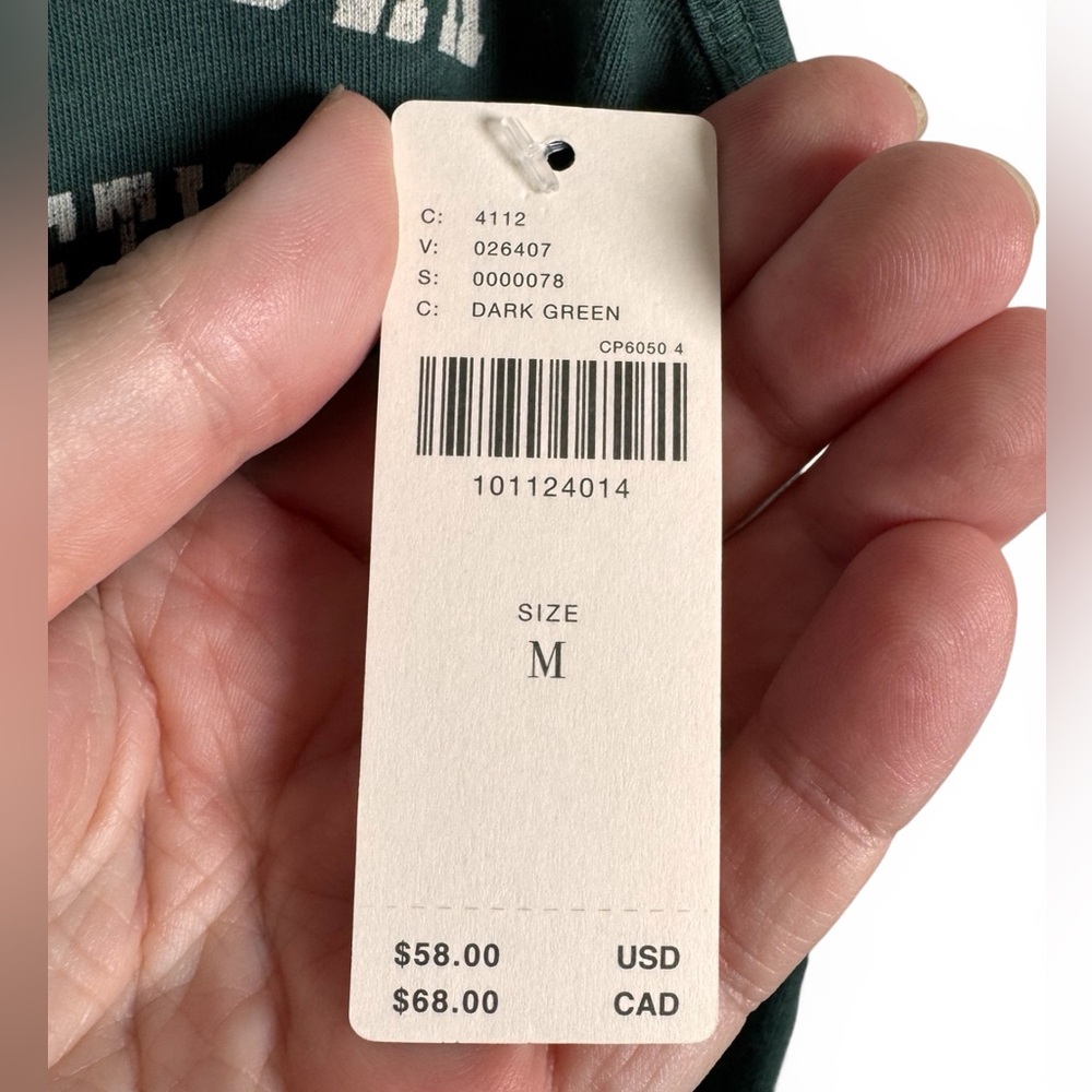 Pilcro Anthropologie Tank Top Green Button Front Summer Crop Medium NWT - Picture 7 of 14